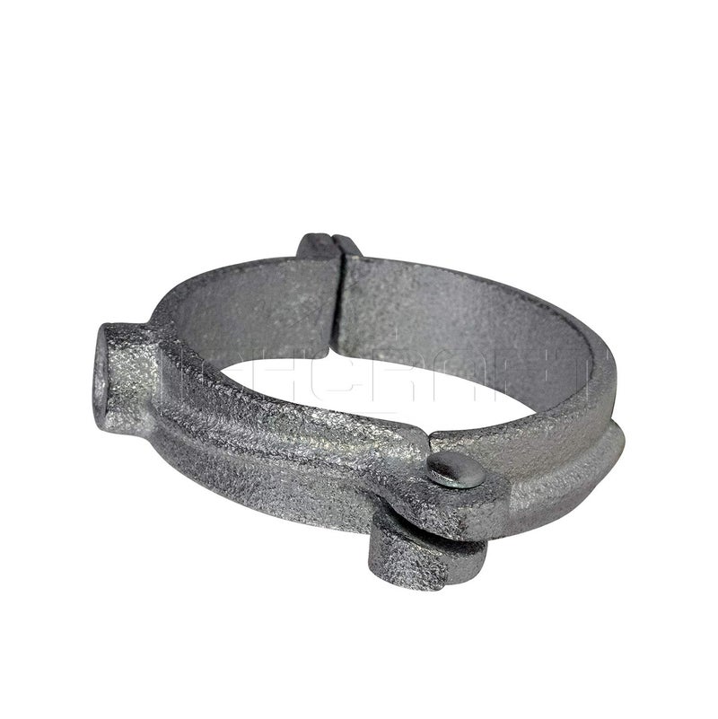 HIGHCRAFT HINGG-112-5 Industrial Decor Hinged Split Ring Pipe Hanger 1-1/2 in. Galvanized Iron, with 3/8 in. Rod Fitting, Vintage Mounting Bracket for Tubing, Shower Curtain, Tiki Torch (5 Pack) - Image 2